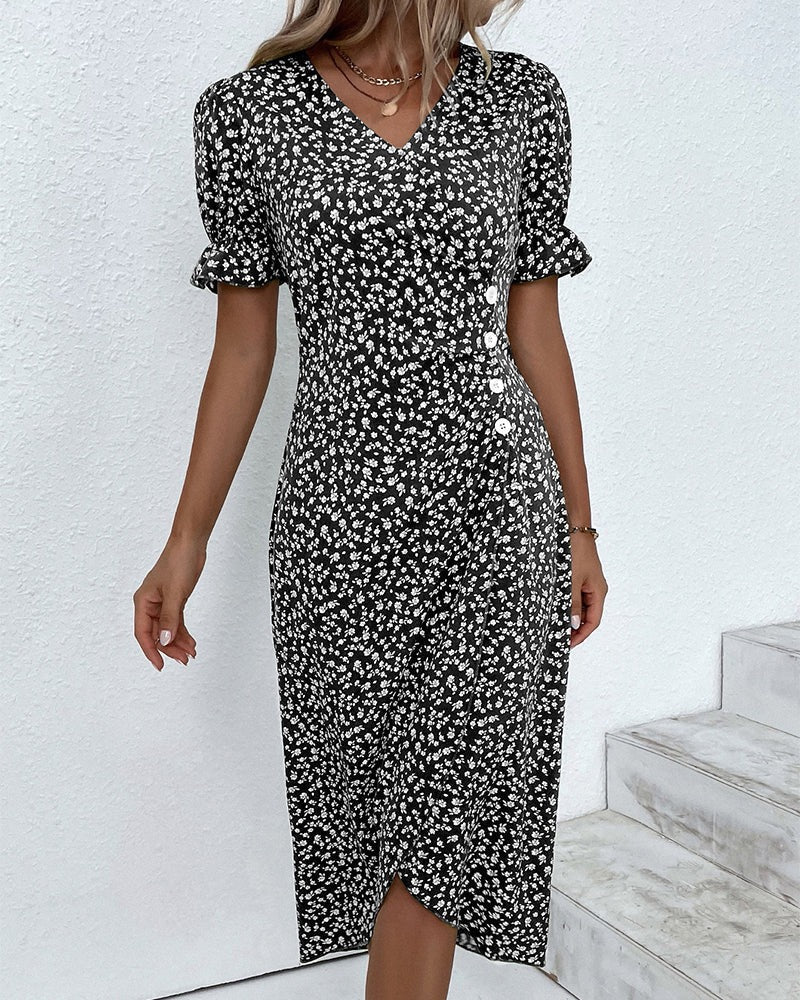 Madita™ - Wickelkleid mit Knöpfen für feminine Eleganz
