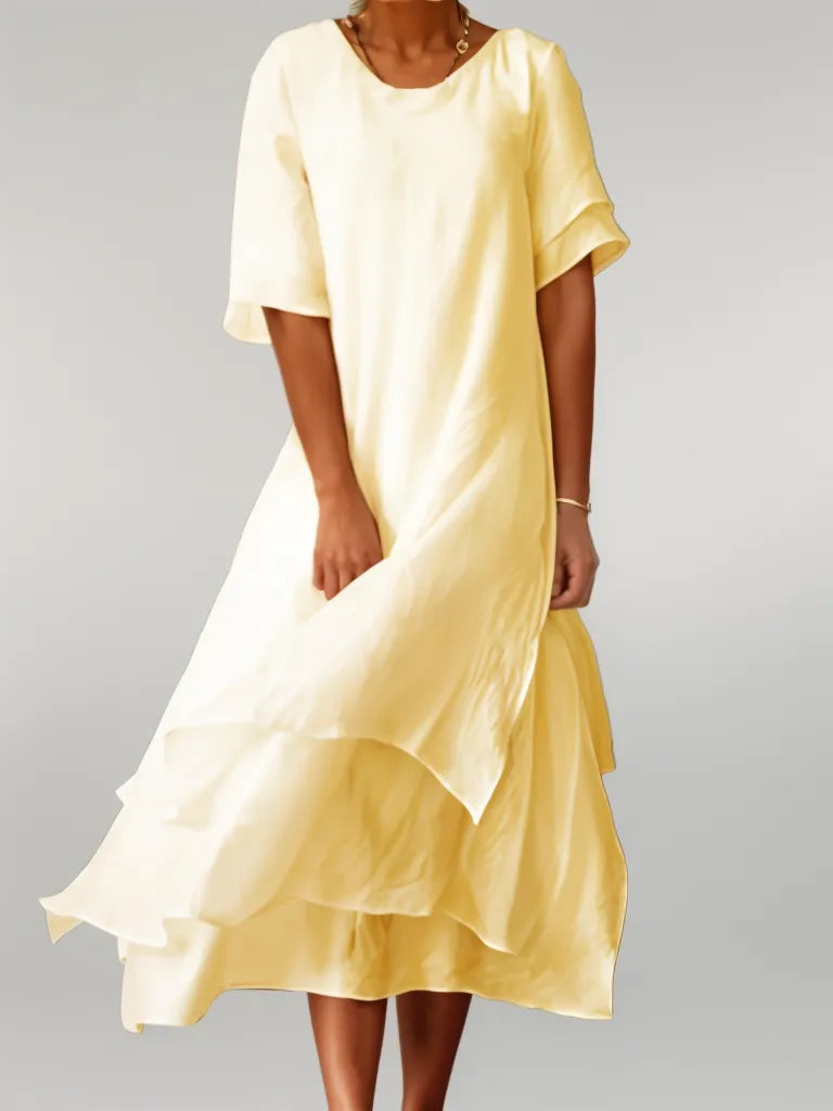 Maja™ – Elegantes langes Baumwollkleid