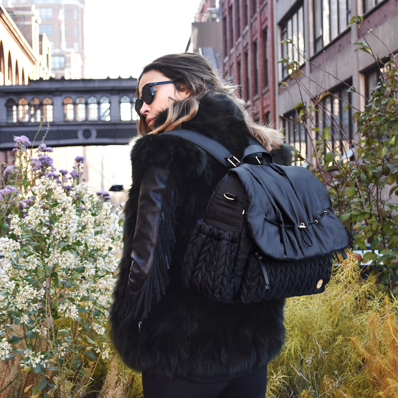 Leni™ - Stilvoller Wickelrucksack in Schwarz