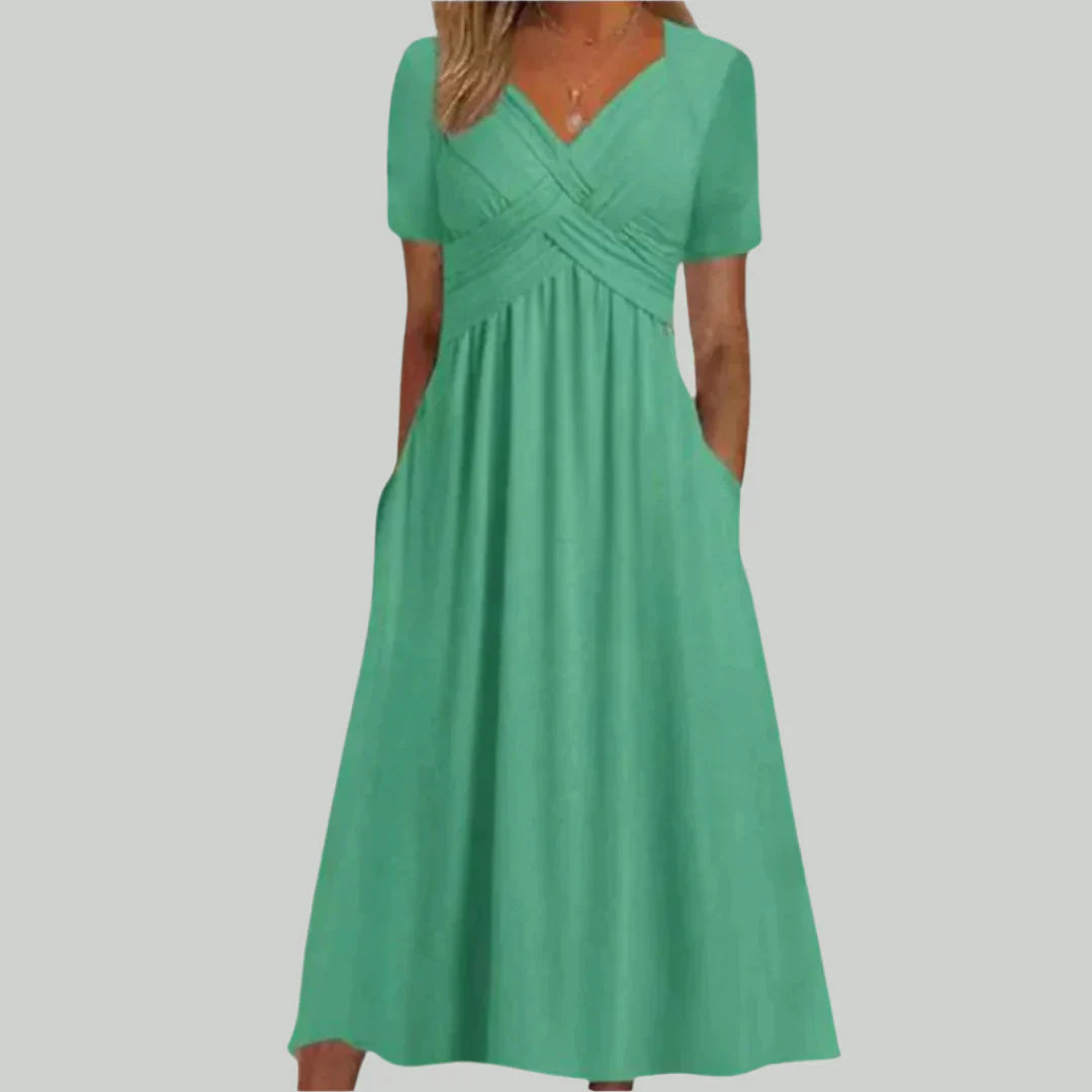 Viola™ - Midikleid mit überkreuztem Ausschnitt