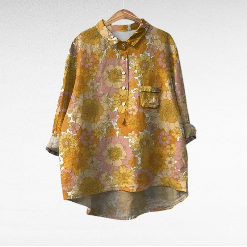 Laluna® | Klassische Blumenbluse