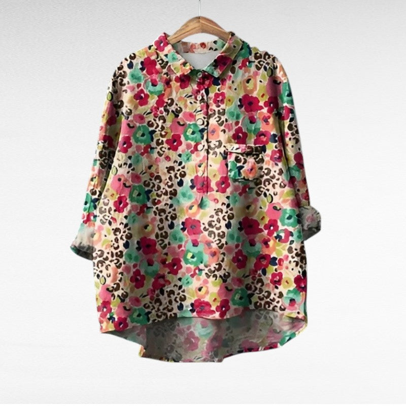 Laluna® | Klassische Blumenbluse