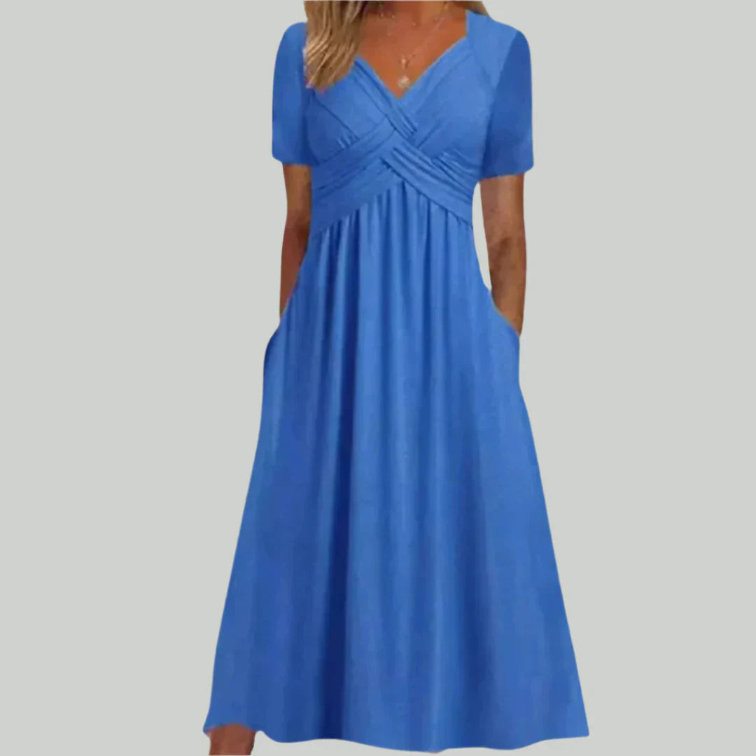 Viola™ - Midikleid mit überkreuztem Ausschnitt