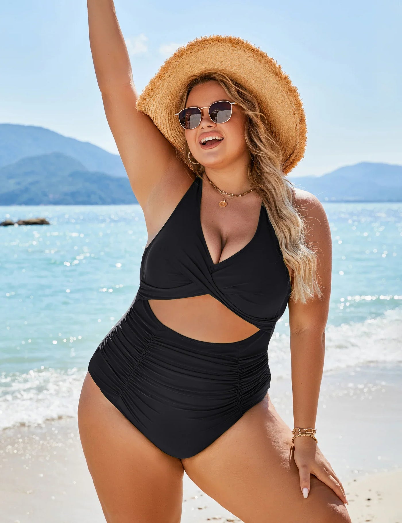Isabella™ Raffung Cutout Badeanzug | Einteiliger Badeanzug | Elegante Bademode