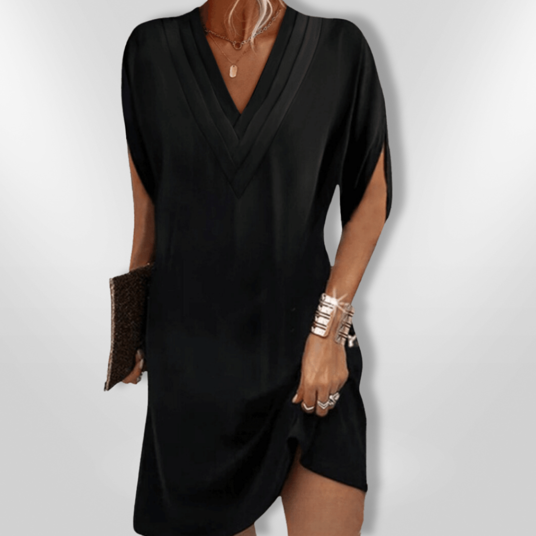 Thalia™ - Figurschmeichelndes Wickelkleid mit V-Ausschnitt