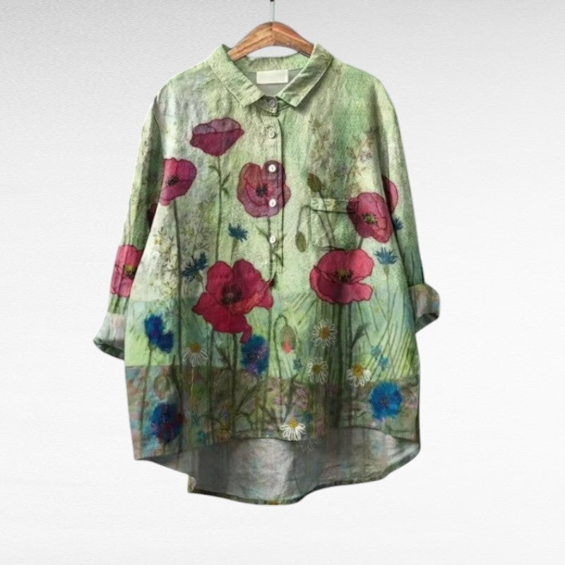 Laluna® | Klassische Blumenbluse