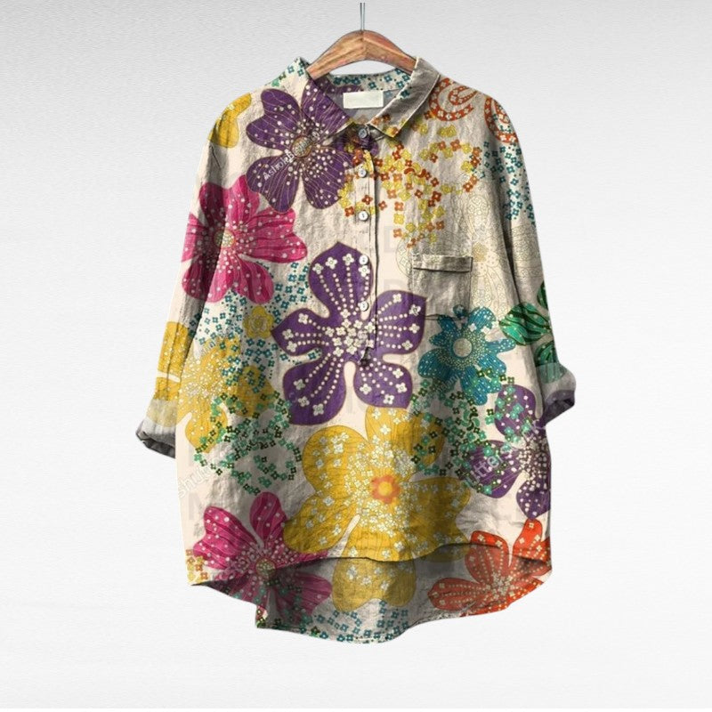 Laluna® | Klassische Blumenbluse