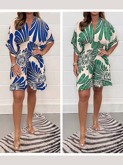 Lana™ - Sommerliches Kimono-Kleid mit Rüschensaum