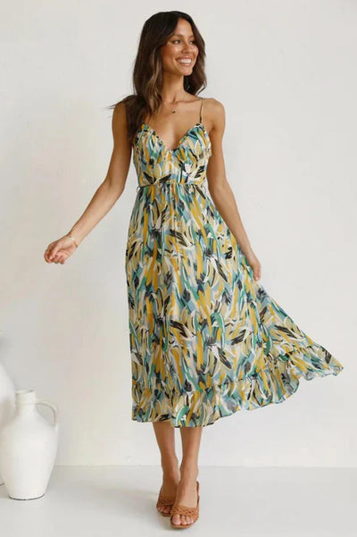 Waltraud™ - Maxikleid mit dünnen Trägern