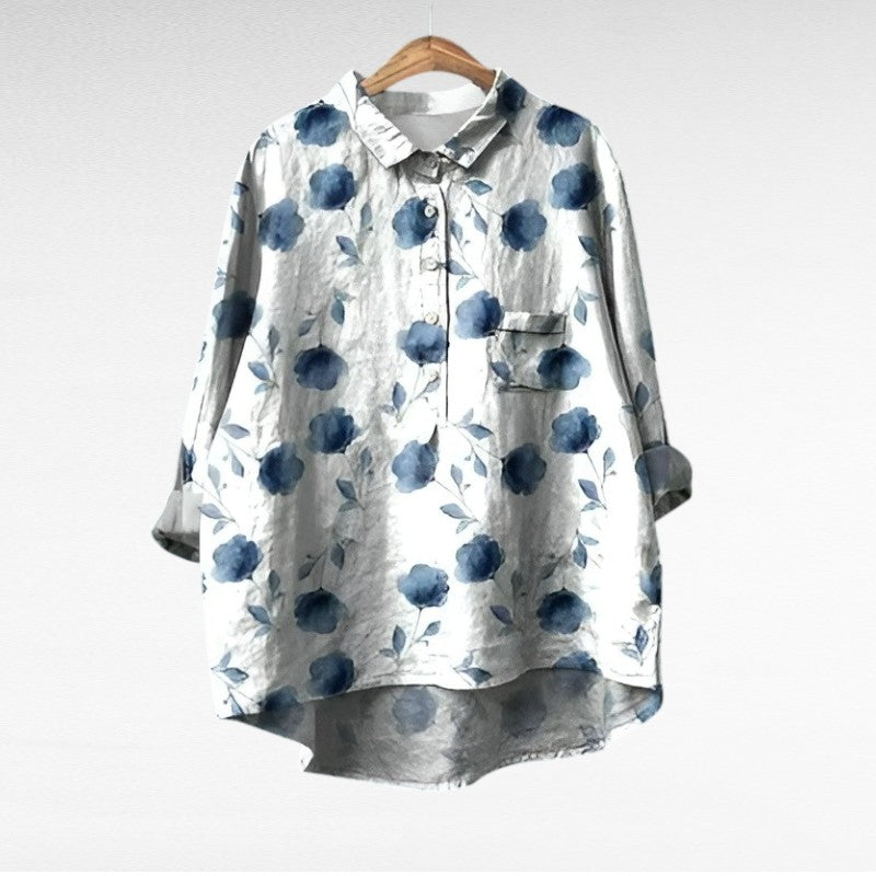 Laluna® | Klassische Blumenbluse