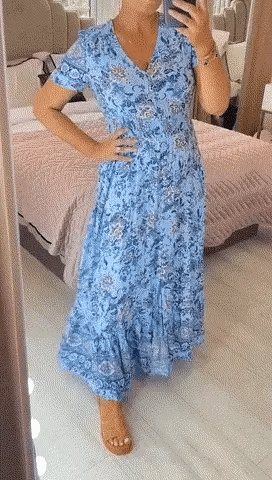 Olivia™ - Fließendes Maxikleid mit Blumenmuster