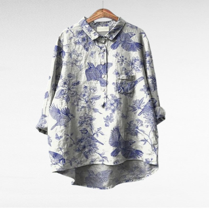 Laluna® | Klassische Blumenbluse