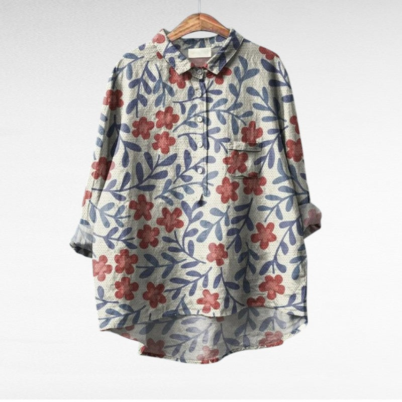 Laluna® | Klassische Blumenbluse