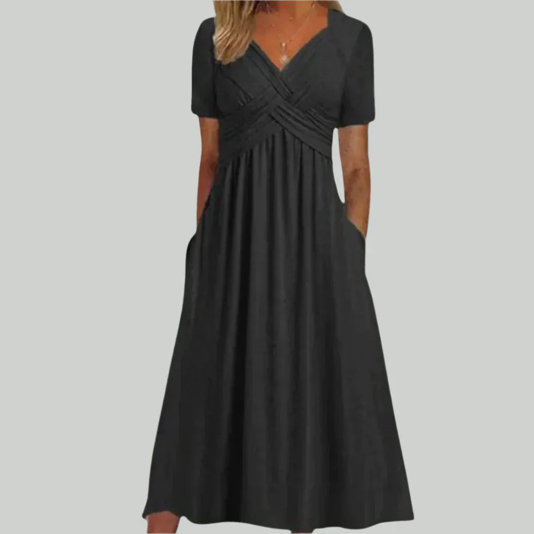 Viola™ - Midikleid mit überkreuztem Ausschnitt