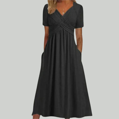 Viola™ - Midikleid mit überkreuztem Ausschnitt