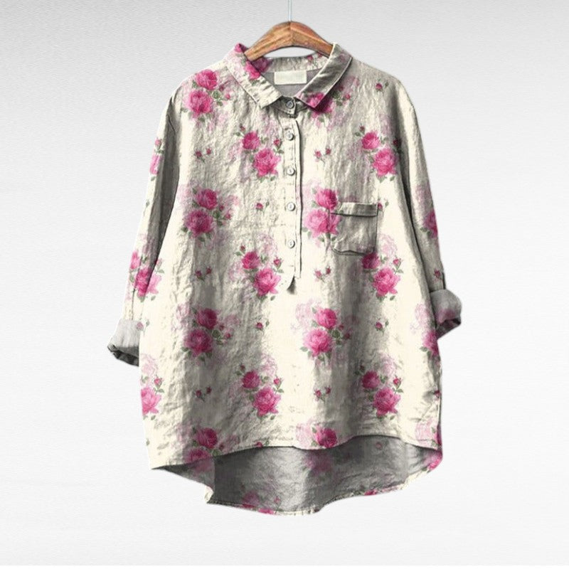 Laluna® | Klassische Blumenbluse