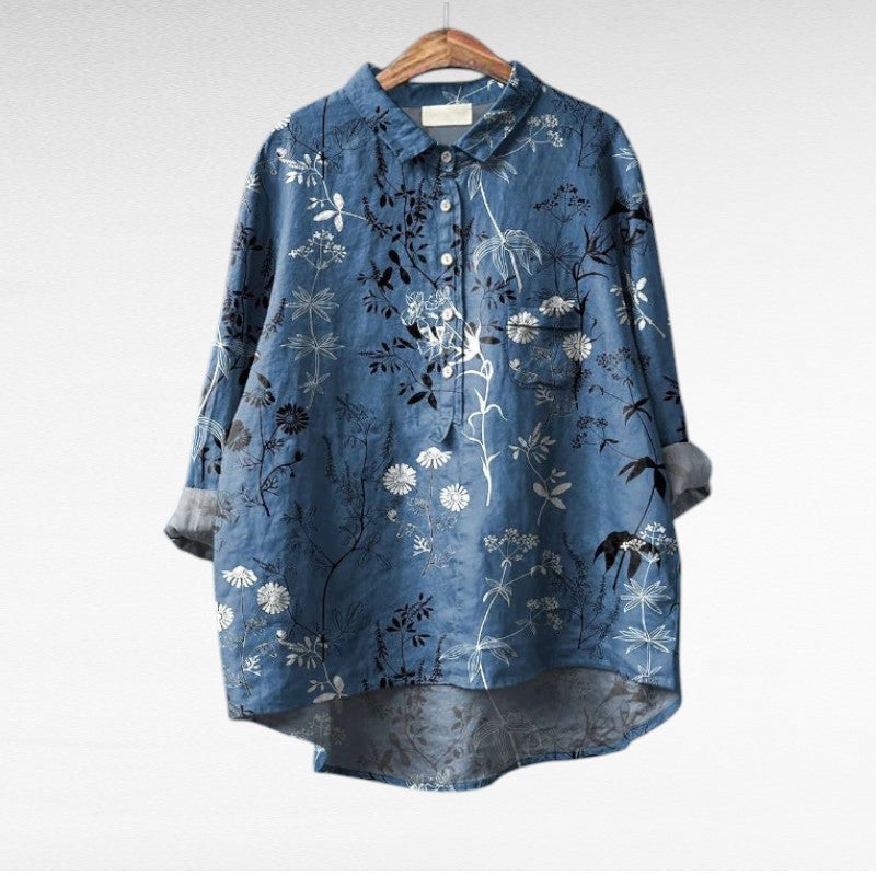 Laluna® | Klassische Blumenbluse