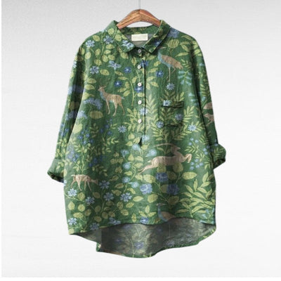 Laluna® | Klassische Blumenbluse