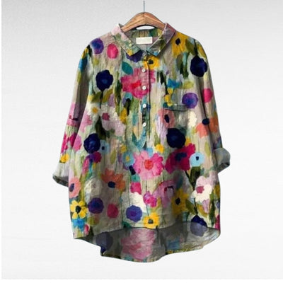 Laluna® | Klassische Blumenbluse