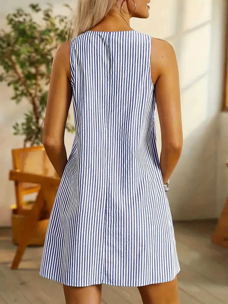 Lauralei™ - Gestreiftes Kleid ohne Ärmel