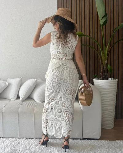 Amelie™ - Romantisches Spitzenkleid mit Midi-Länge