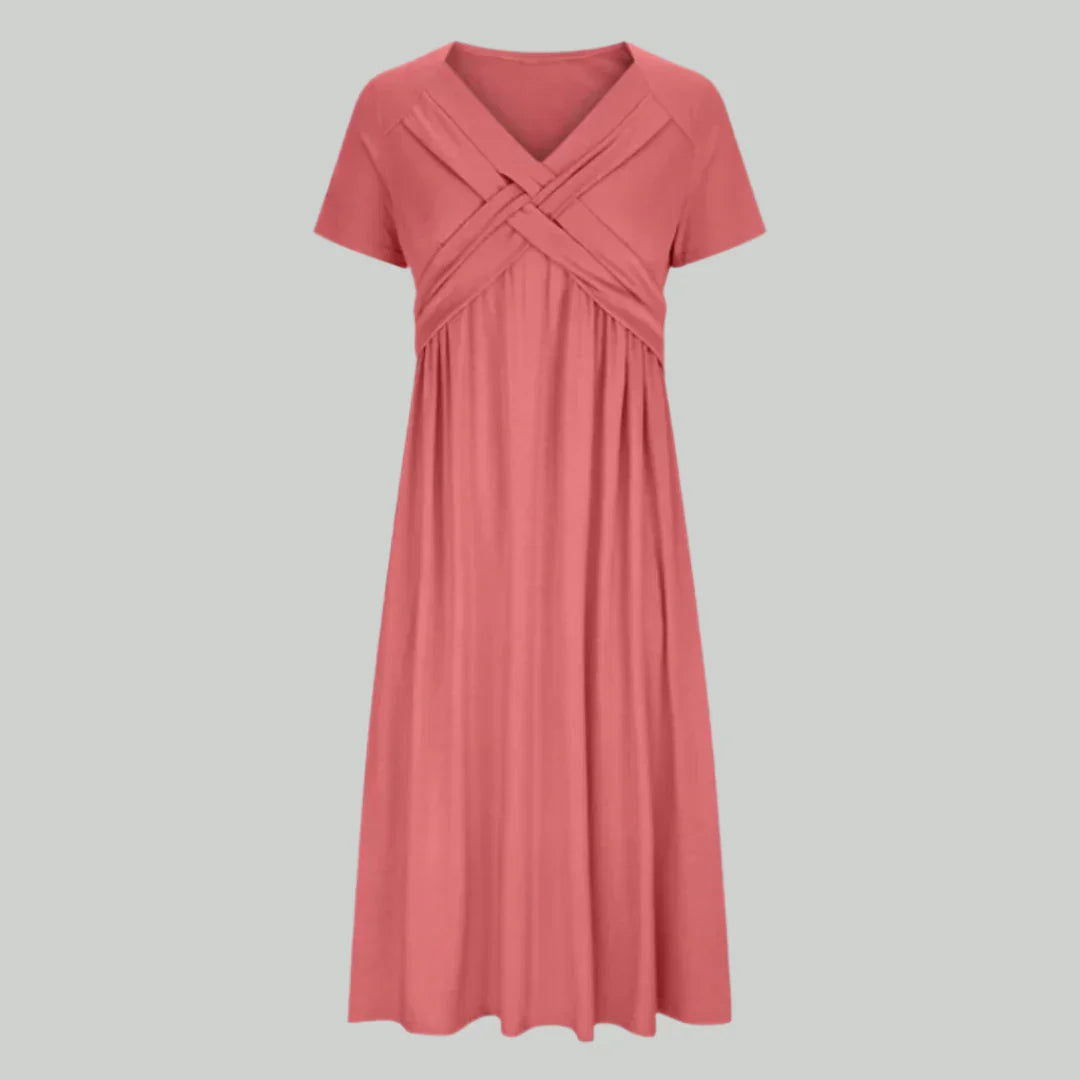 Viola™ - Midikleid mit überkreuztem Ausschnitt