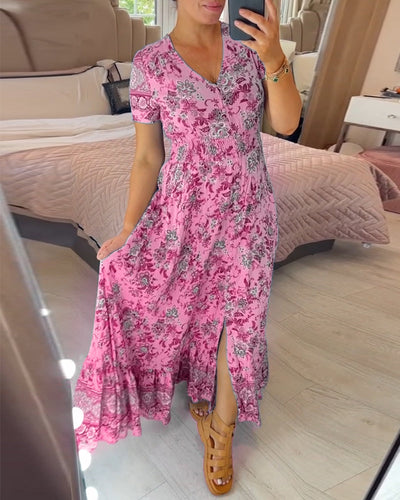 Olivia™ - Fließendes Maxikleid mit Blumenmuster