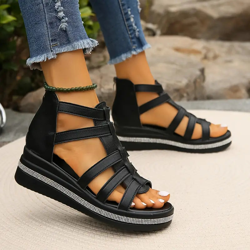 ROSE - Elegante Keilsandalen