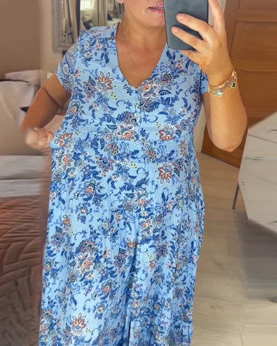 Olivia™ - Fließendes Maxikleid mit Blumenmuster