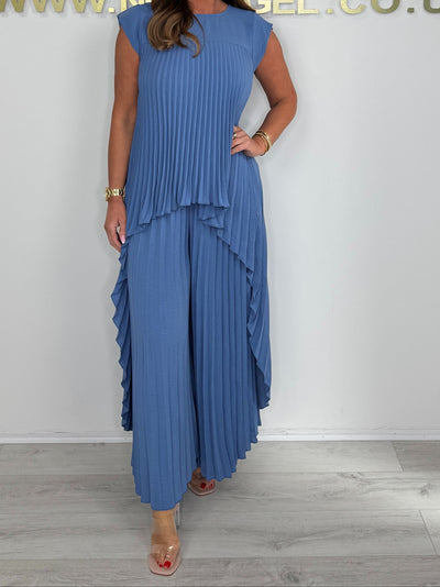 Sophia™ - Elegantes Plissee-Set mit asymmetrischem Top
