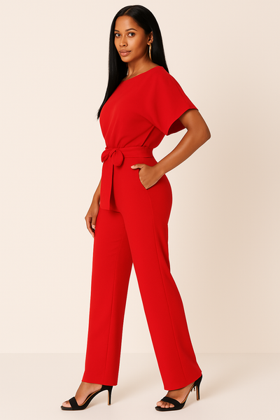 Elva™ - Krawatten-Gürtel-Overall - Stilvoller All-in-One für jeden Anlass