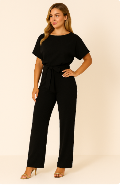 Elva™ - Krawatten-Gürtel-Overall - Stilvoller All-in-One für jeden Anlass