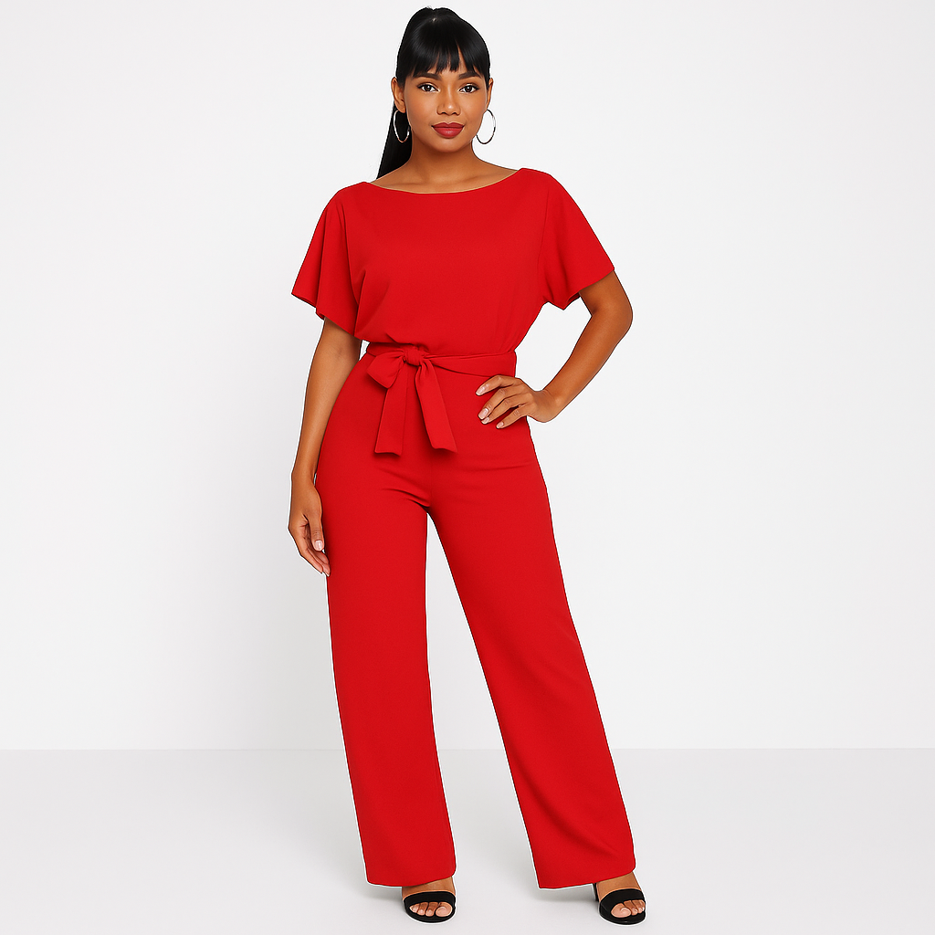Elva™ - Krawatten-Gürtel-Overall - Stilvoller All-in-One für jeden Anlass