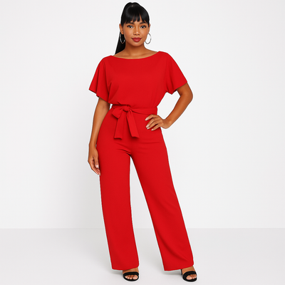 Elva™ - Krawatten-Gürtel-Overall - Stilvoller All-in-One für jeden Anlass