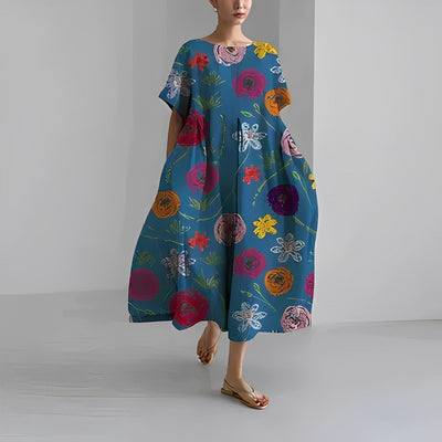 Ronja™ - Loses Damen Kleid mit auffälligem Druck für stilvollen Komfort