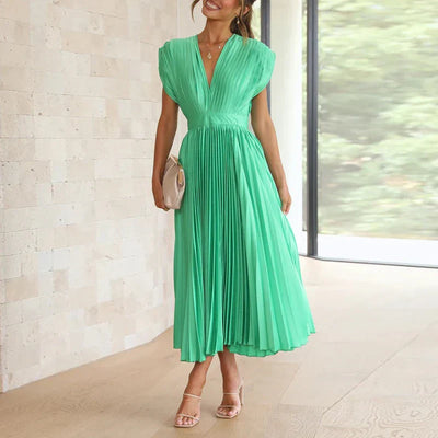 Aroa™ - Langes plissiertes Kleid für besondere Momente