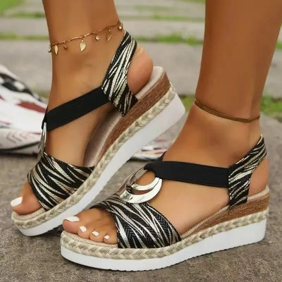 Capri Espadrille-Keilsandalen