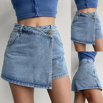 Bella - Denim-Wickelskort