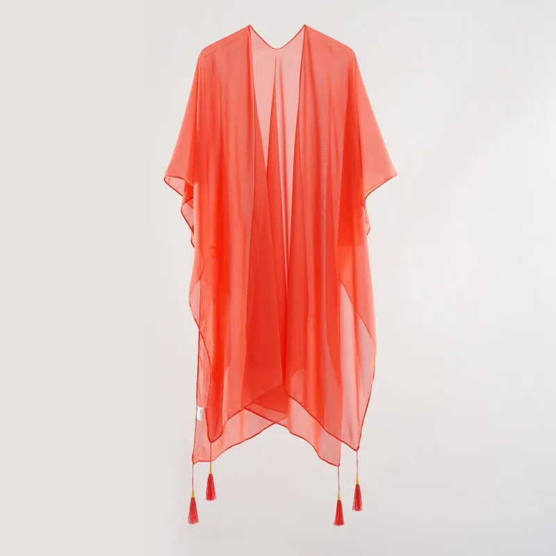 Celeste™ Oversized Strand Kimono | Lockerer Cover-Up | Minimalistische Strandmode