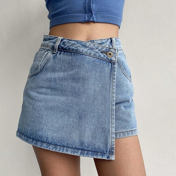 Bella - Denim-Wickelskort
