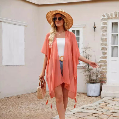 Celeste™ Oversized Strand Kimono | Lockerer Cover-Up | Minimalistische Strandmode