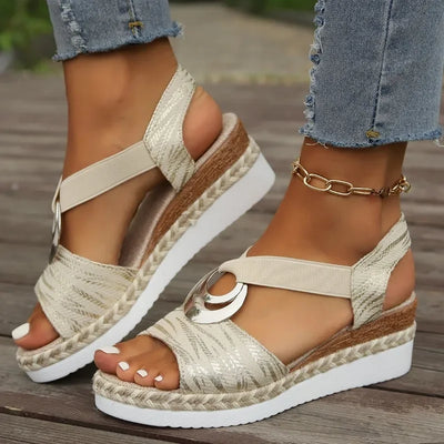 Capri Espadrille-Keilsandalen
