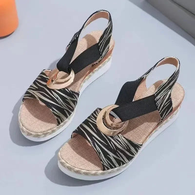 Capri Espadrille-Keilsandalen