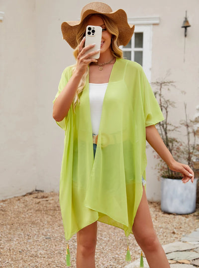 Celeste™ Oversized Strand Kimono | Lockerer Cover-Up | Minimalistische Strandmode