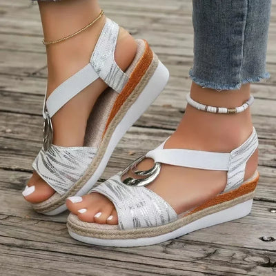 Capri Espadrille-Keilsandalen