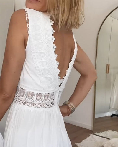 Luna™ - Romantisches Kleid mit V-Ausschnitt und Spitzendetails
