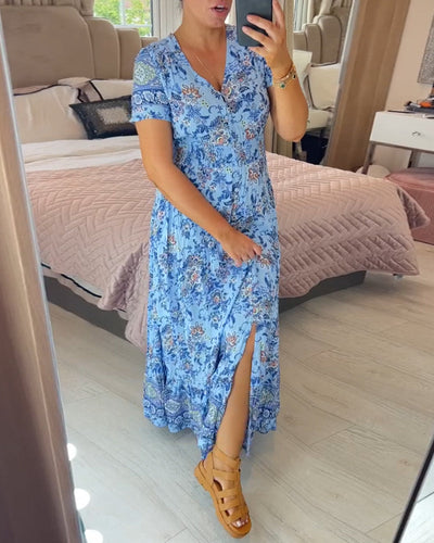 Olivia™ - Fließendes Maxikleid mit Blumenmuster
