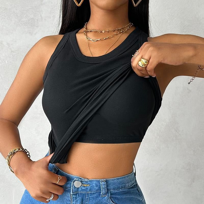Luna™ - Geripptes Tank-Top mit integriertem BH