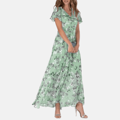 Elina™ - Geblümtes A-Linien-Kleid – Stilvoll und Damenhaft für besondere Anlässe