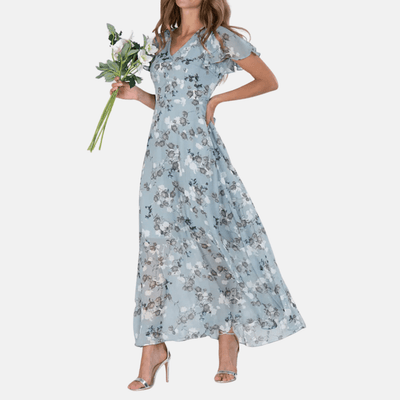 Elina™ - Geblümtes A-Linien-Kleid – Stilvoll und Damenhaft für besondere Anlässe